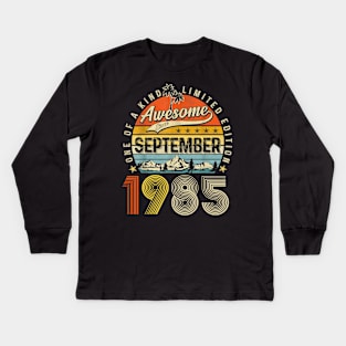 Awesome Since September 1985 Vintage 38th Birthday Kids Long Sleeve T-Shirt